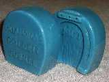 Celebration horseshoes glazed clay blue